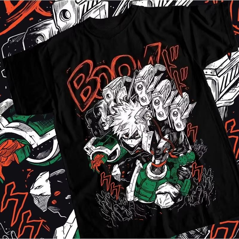2025 Bakugou T-Shirt Izuku Midoriya Deku Hero Midoriya Izuku T-Shirt Y2Y Harajuku T-shirt for Both Men and Women Camisetas Surf