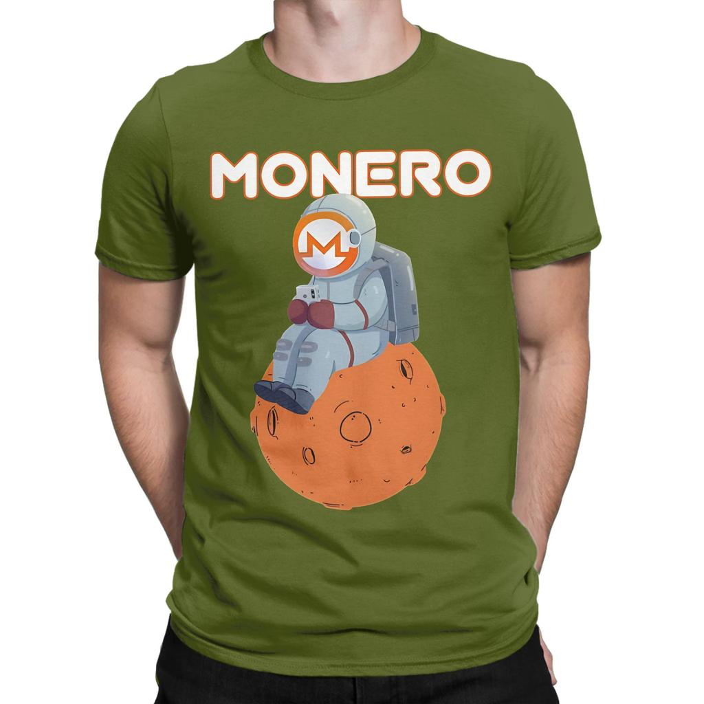 Moon Unisex Planet Monero Xmr Crypto Novelty 100 Cotton Tshirt Monero Xmr Tops Tees For Unisex