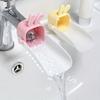 1pc Faut Extender Cartoon Bathroom Kitchen Silicone Hand Washing Tool Rabbit Children Splash Proof