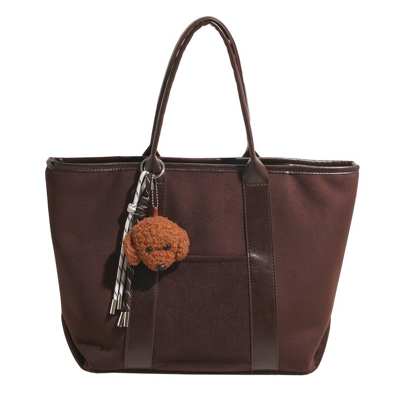 Winter Retro Suede Large-capacity Bag Women's New Fashion Tote Bag Simple Portable Commuter Bag