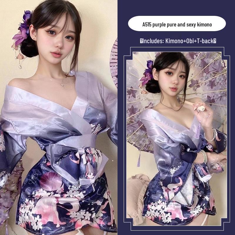 

Лисяча мрія: Сексуальне глибоке V квіткове кімоно-лінгері One Size