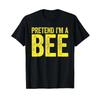 Pretend Im A Bee T Shirt Matching Costume for Unisex and Women Black Vintage Washed Designer Clothes Versatile Graphic Casual