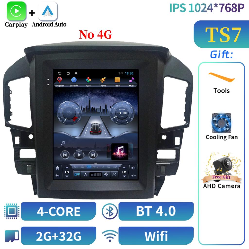 9.7" For For Lexus RX300 1998-2001 For Toyota Harrier 1998 Android 14 Car Radio Multimedia Video Player Navigation 4G GPS No dvd