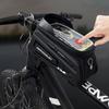 2L Bicycle Phone Front Frame Bag Waterproof Bike Frame Front Tube Bag Hard Casing Bike Bag for Phones Under 8 Inch