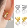 10 Stück Silberne Goldene Silikon-Ohrringverschlüsse Verriegelnde Ohrringverschlüsse für Stecker Sichere Ohrringverschlüsse für Stecker