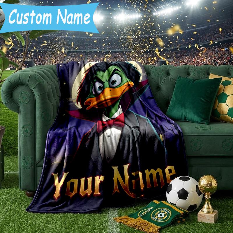 Custom Personalized Blanket Count Duckula Soft Throw Blanket, Suitable for Family and Friends, Sofa Blanket,Home Decor Christmas gift