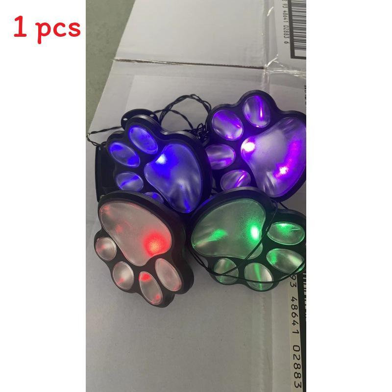 Paw Shaped Solar Garden Lights With Waterproof Led Outdoor Landscape Decor For Nighttime Illumination