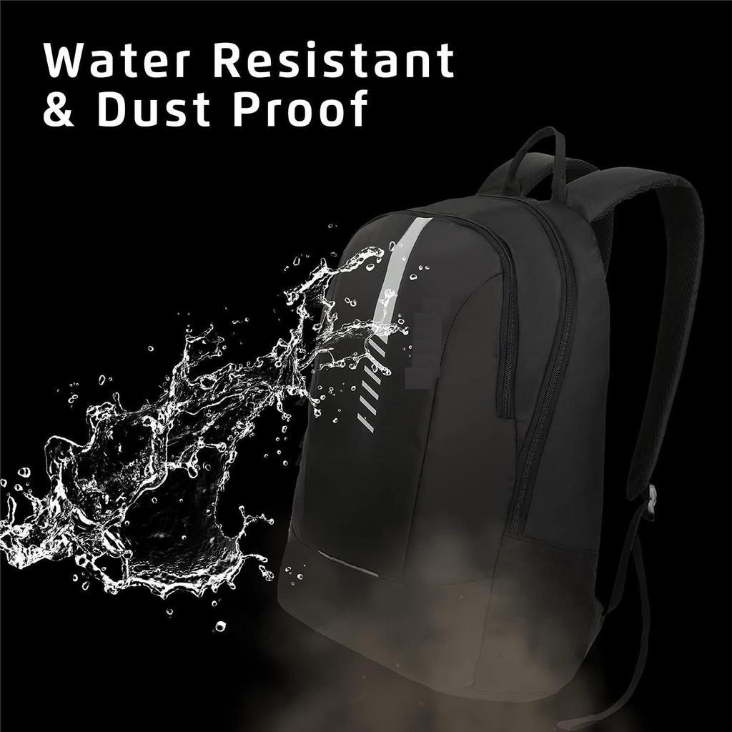 Flash Medium 26L Water Resistant Polyester Casual Standard Backpack - Black