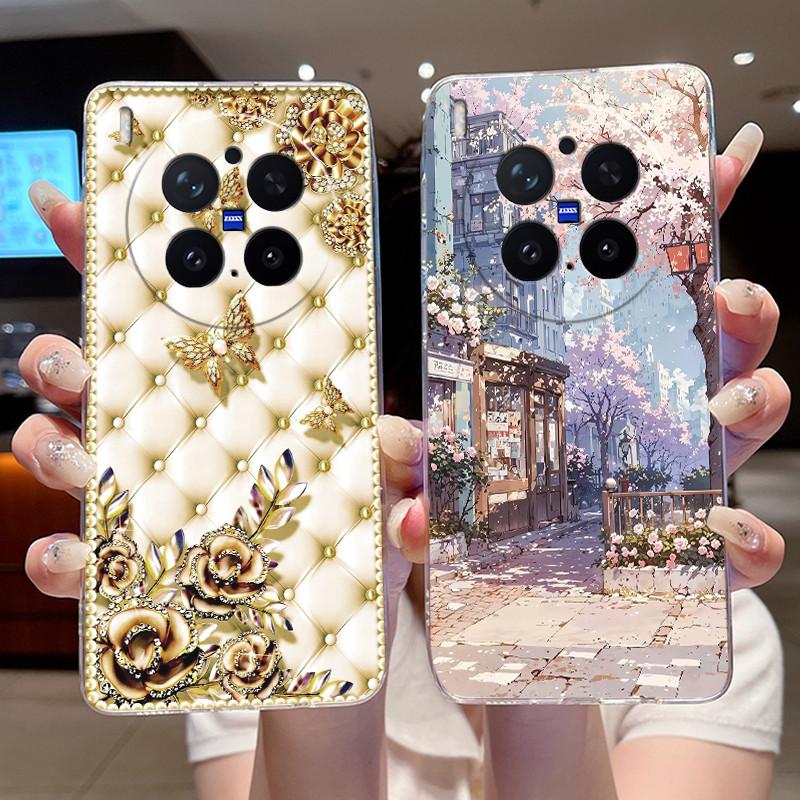Trendy Fashion Erupting Volcano Pattern Phone Case For Vivo X300 Pro Clear TPU Soft Cover Anti-scratch Couple Protective Shell