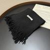 Korean high-end couple scarf women's winter 11 new Korean version tassel solid color small fragrant wind warm student scarf