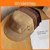 Fashion Color Solid Suede Women Casual Flat Top Hat For Autumn Winter And