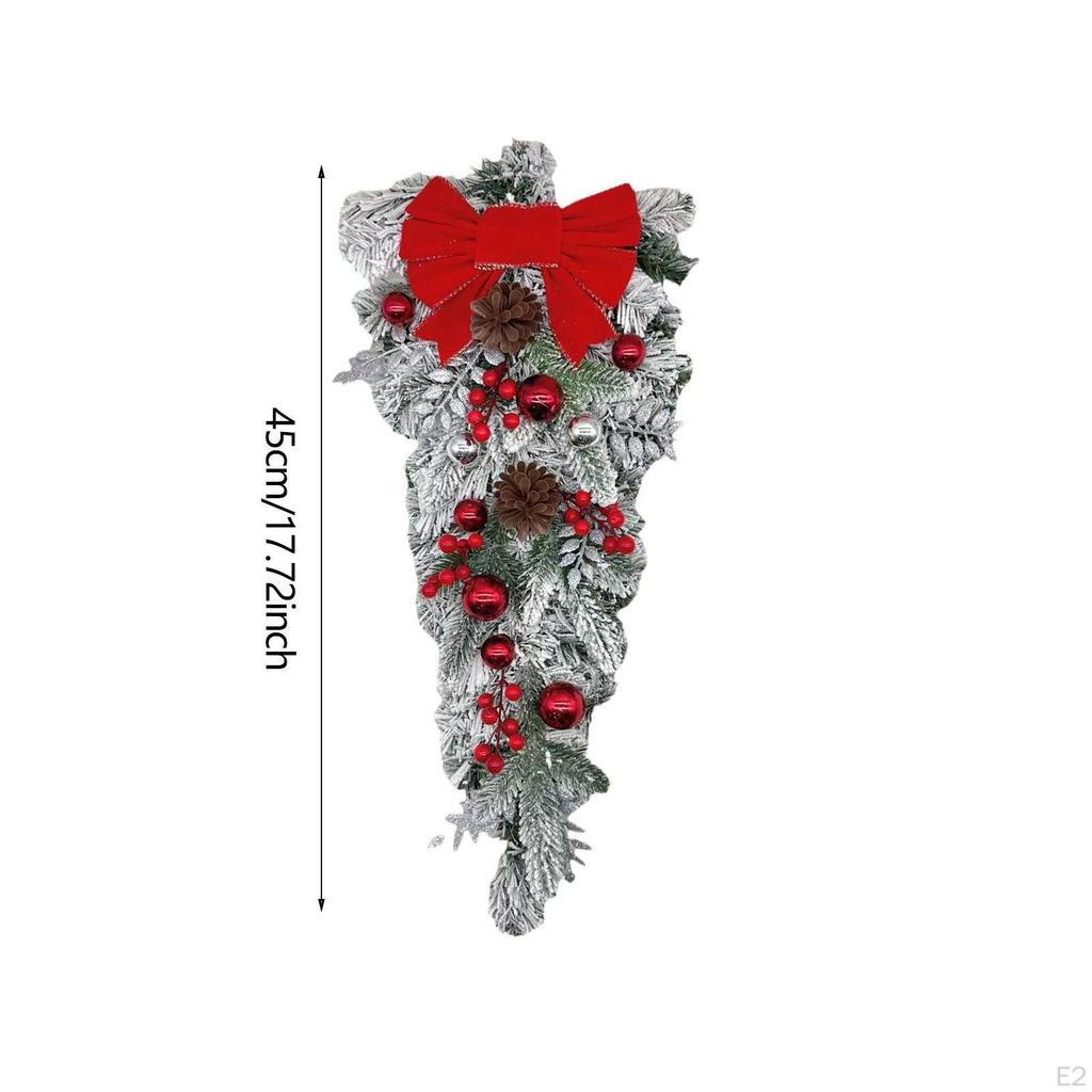 Christmas Wreath Decorative Realistic Garland Front Door for Festival House Wall Window Xmas