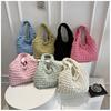 1Pc This Year's Popular Fashion Simple Temperament Commuter Pleated Bag Women's Shoulder Underarm Bag Portable Bucket Bag Tide