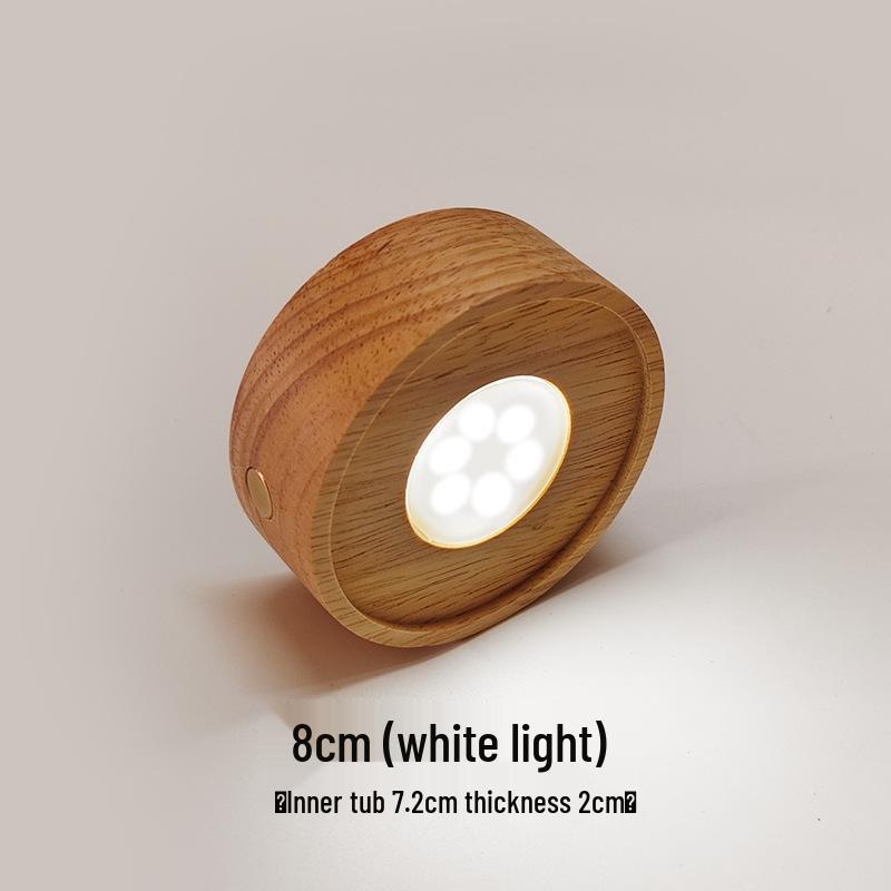 LED-Lit Solid Wood Base DIY Aromatherapy Diffuser with Stone Crystal Ornament