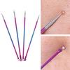4Pcs Blackhead Facial Acne Pimple Pore Remover Tweezer Curve Extractor Set Kit