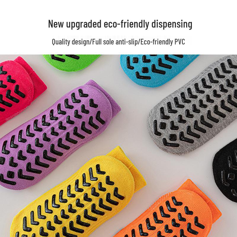 Children's Non-Slip Amusement Park Trampoline Socks, Mesh Breathable Dot Grip Socks, Adult Yoga Socks.