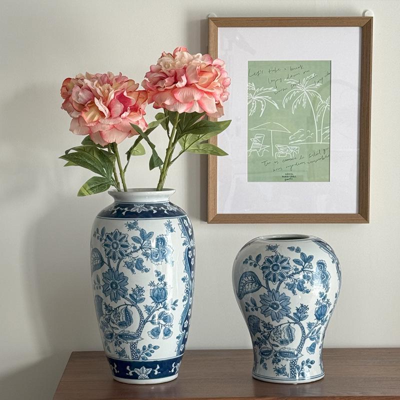Realistic Long Stem Crown Peony Artificial Silk Flower for Living Room Decor and Bouquets