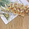 Dai Ethnic Gold Leaf Hairpin and Headpiece for Traditional Dance and Hanfu Costumes