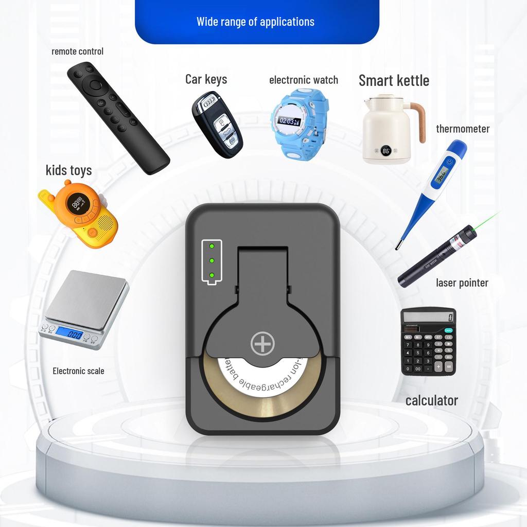 Universal LIR2032 Button Cell Charger - Smart 4.2V Lithium Battery Charging