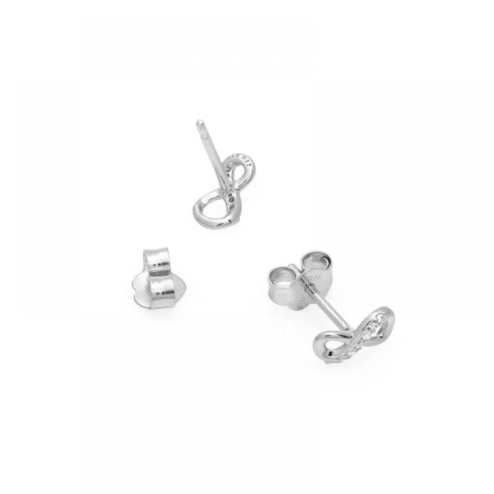Pandora 298820c01 Moment Sparkling Infinite Silver Earrings