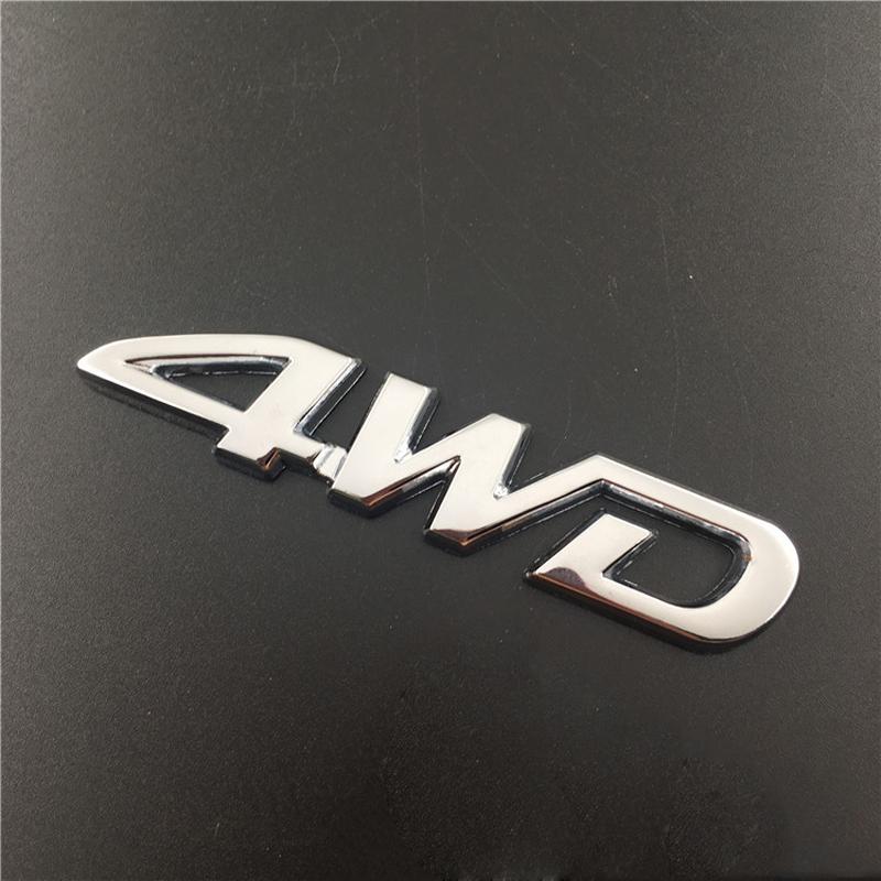 

1Pcs 3D Chrome Metal Car Letters Logo 4WD Car Fender Side Rear Trunk Emblem Badge Sticker Decals серебряный