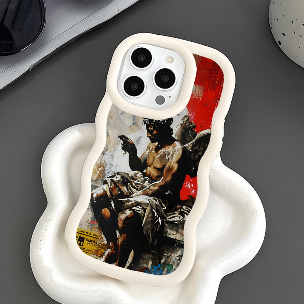 Graffiti Art Welle Rand TPU Handyhülle für iPhone 17 16 15 14 13 12 11 Air Pro Max Plus Bunte Hülle