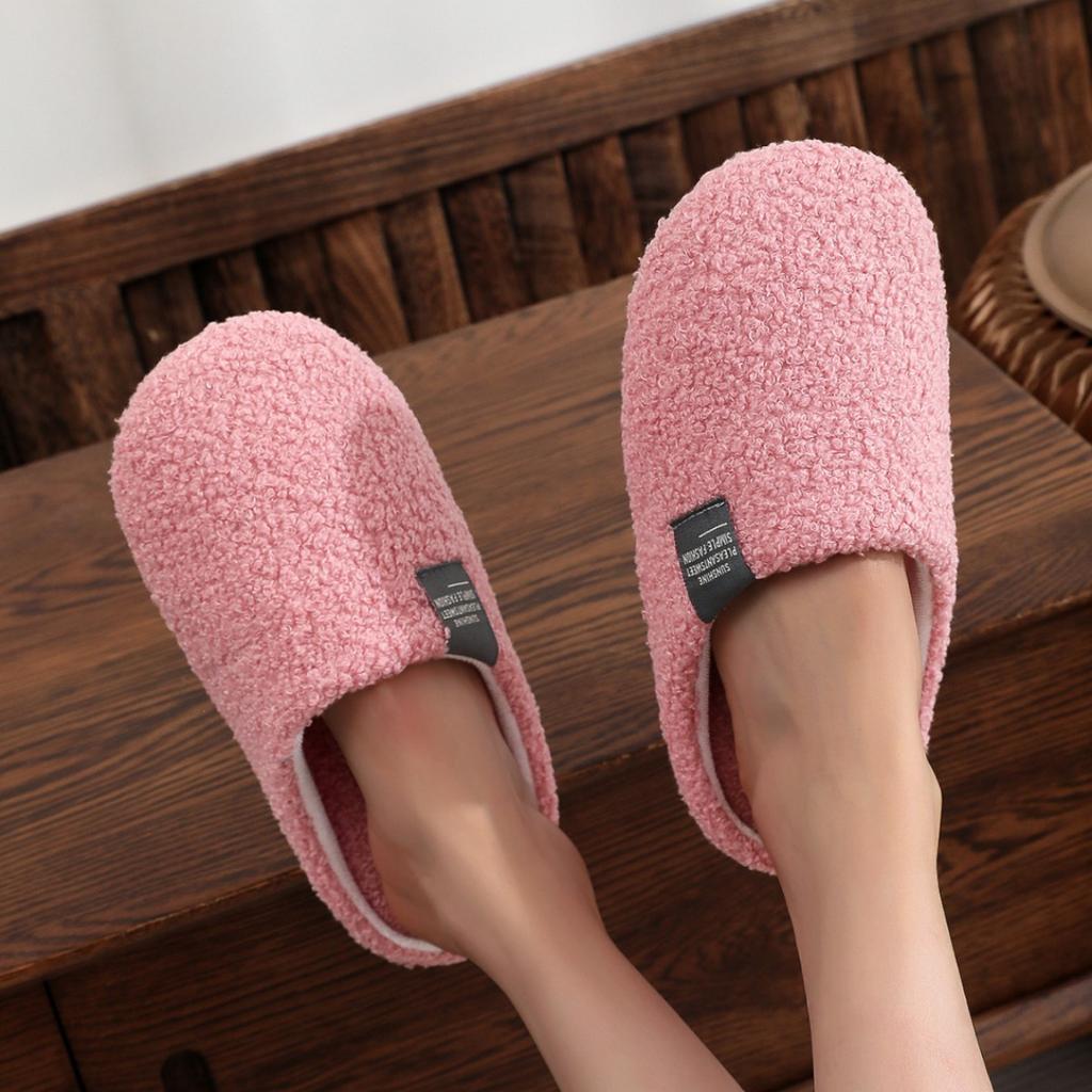 New soft-soled home cotton slippers are simple, lightweight and silent indoor couple home shoes