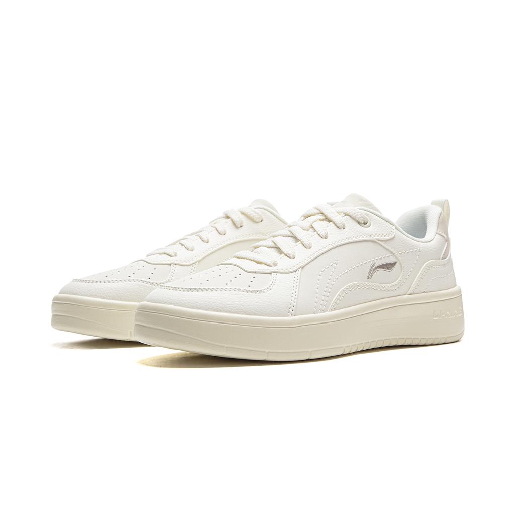 New LiNing Spike Years Anti Slip Wear Resistant Low Top Skateboard Shoes Women's Ecru AGCV312-3
