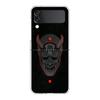 Transparent Phone Case For Samsung Galaxy Z Flip 3 4 5 6 7 Hard Folding PC Z Flip3 Flip4 Cover Japan Ghost Face Samurai