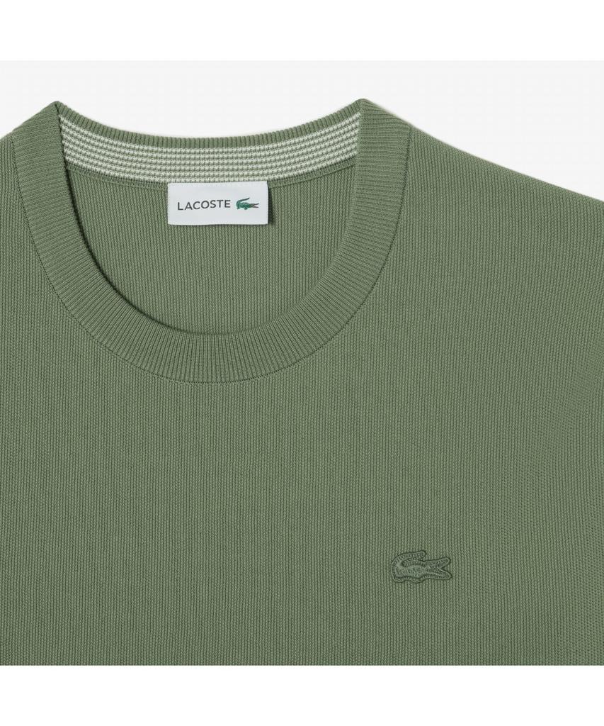Lacoste Men'S Solid Short Sleeve Crew Neck Sweater Ah224E-55G Bmy