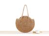 Women's Large Capacity Woven Round Shoulder Bag - Fashionable Beach & Commuter Style