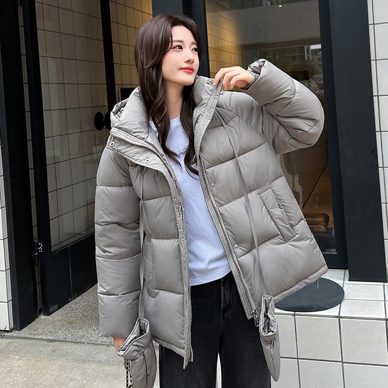 TIFICY Women's Fashion Casual Fall Winter Solid Color Print Long Sleeve Jackets & Coats Down Coats