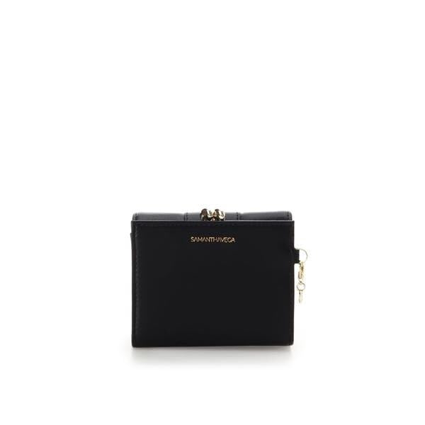 Samantha Vega Circle Lock Folding White Wallet/Mini Wallet, Women's,