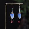 Ronghua Handmade Earrings: Intangible Cultural Heritage, Suitable for Daily Wear with Hanfu or Qipao.