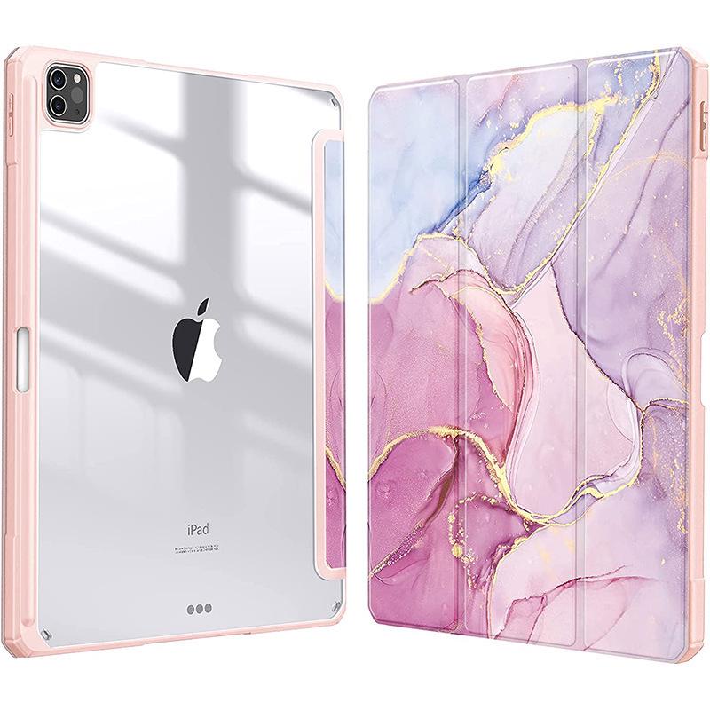 Compatible Acrylic Protective Case with Pen Slot for iPad 11 Air 4 & iPad Pro 13, M4 Leather Edition