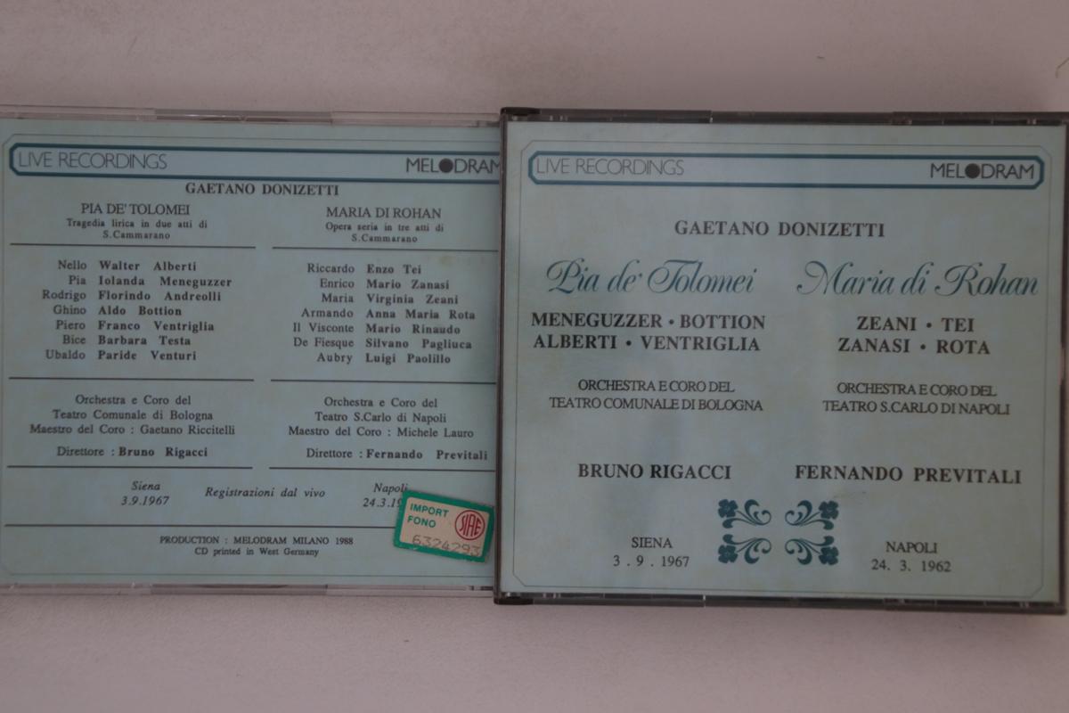 

CD BRUNO RIGACCI - Gaetano Donizetti MEL37017 MELODRAM 2008 Non Japan Classical Used
