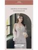 Women's Sexy Large Size Silk Suspender Pajama Set with Butterfly Crystal Sequins & Chest Pads