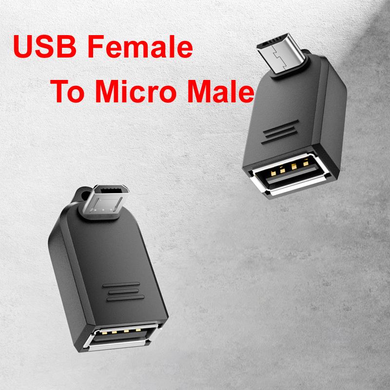 2PCS Mini/Micro Male UP/Down/Left/Right 90°Elbow USB-A OTG USB 2.0 Data Transfer 5v 1a 480Mbps For Charger PC Computer GPS Car