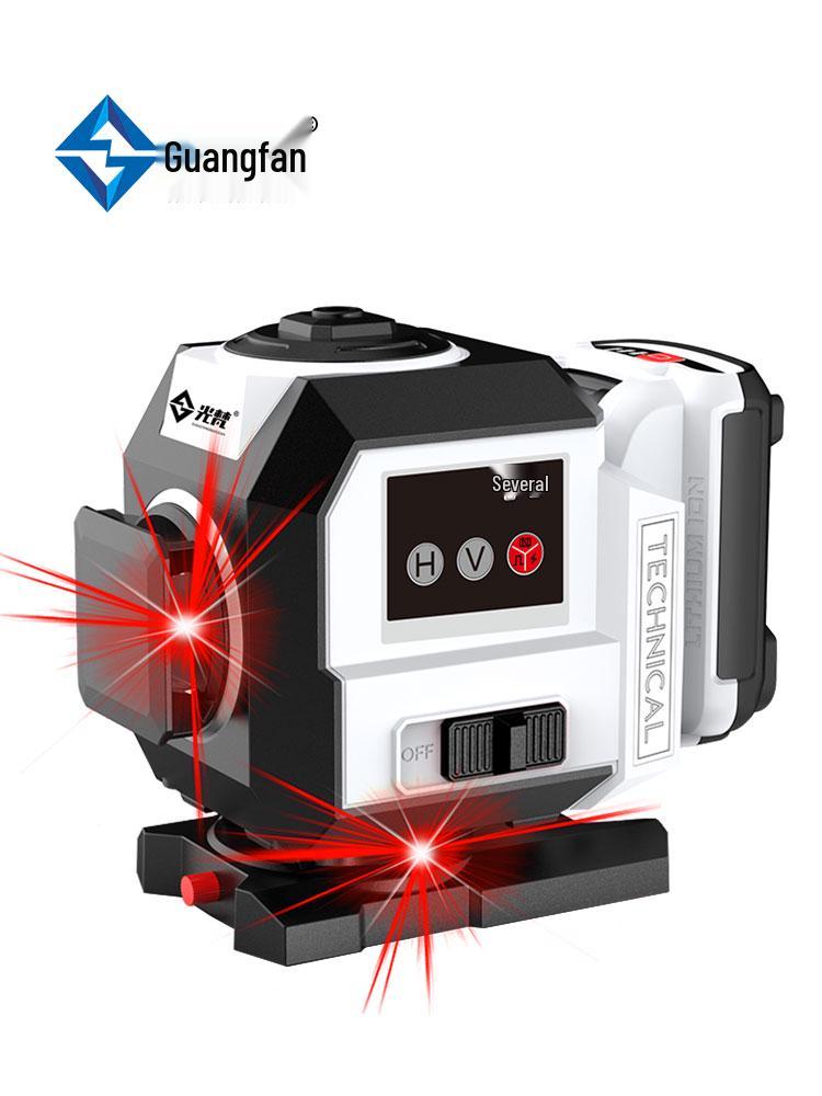 Guangfan 12-Line Outdoor Red Laser Level with High-Precision Infrared and Wall-Mounted Water Meter