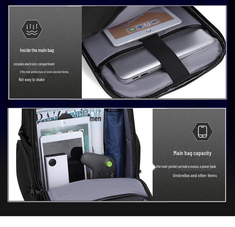 Men's Oxford Cloth Large Business Commute Backpack - Spacious Laptop Bag