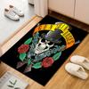 Skull with Guns and Roses Design Patterned Carpet, Suitable As a Non Slip Play Mat for the Living Room and Bedroom Sofa