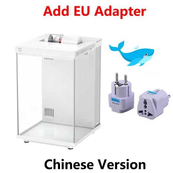 Novo Tanque de Peixes Inteligente de Mesa Mijia 10L Alimentação Remota Via APP Sistema de Filtragem Profissional Funciona Com Mi Home CN