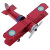 Biplane Shape Educational Toy Retro Metal Simulation Aircraft Model For Children's Toy 1Set