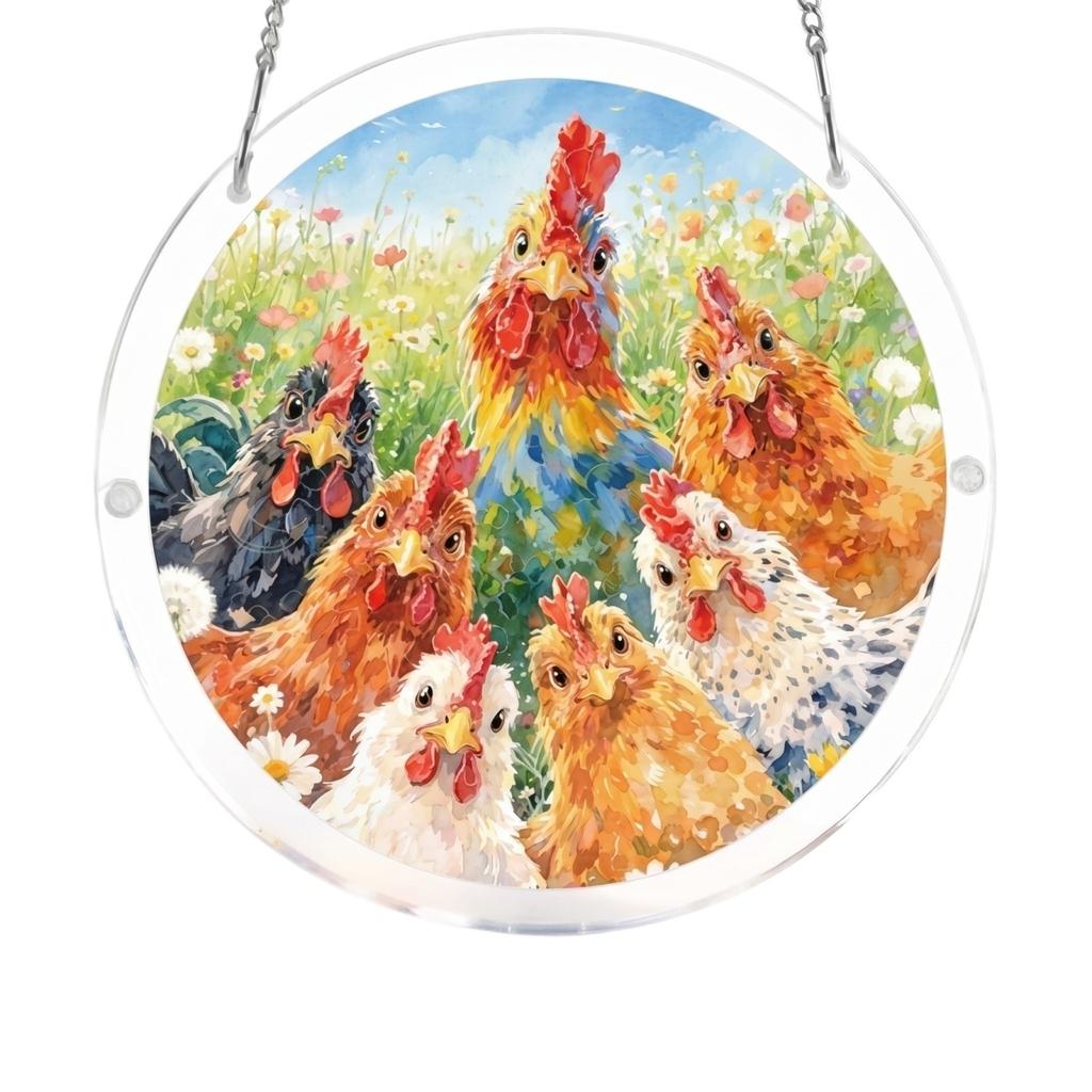 Acrylic Puzzle Window Hanging, Colorful Sunrise Sun Catchers Panel SunCatchers Puzzles Decor For Birthday Women, Men, Wife, Aunt, And Mom