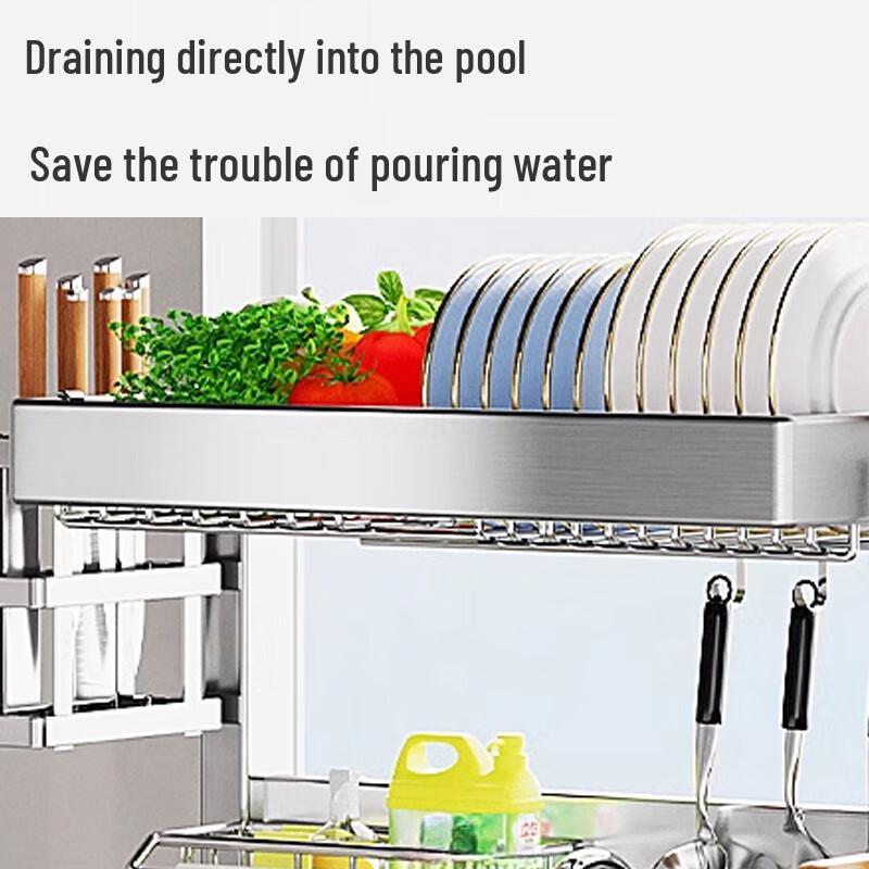 Yingbai 304 Stainless Steel Over-Sink Dish Rack