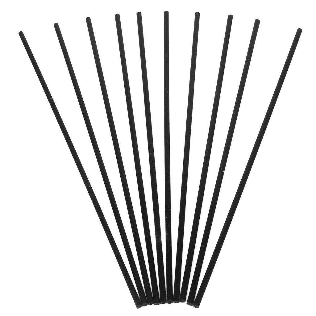 10pcs Wooden Diffuser Sticker 9.8in Aroma Diffuser Replacement Stick for Yoga Meditation Black