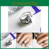 Koreaanse Stijl S925 Sterling Zilveren Ring Uniek Vintage Geometrisch Open Verstelbaar Dames Sieraden