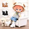 Dress Up Ob11 Shoes Pretend Play Obitsu 11 Doll Shoes DIY Toy Doll Leather Boots  1/12 Bjd