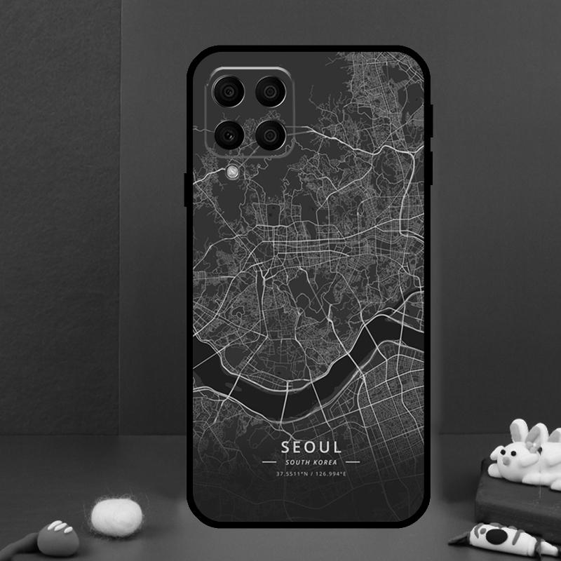 Ins Travel Country Sketch City Map For Samsung Galaxy M31 M51 M33 M13 M23 M53 M15 M55 M14 M34 M54 M20 M30s M32 M52 Phone Case