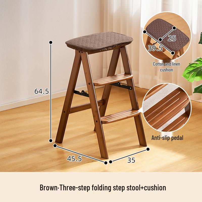 Multifunctional Household Foldable Stool & Ladder for Kitchen and Bar Use